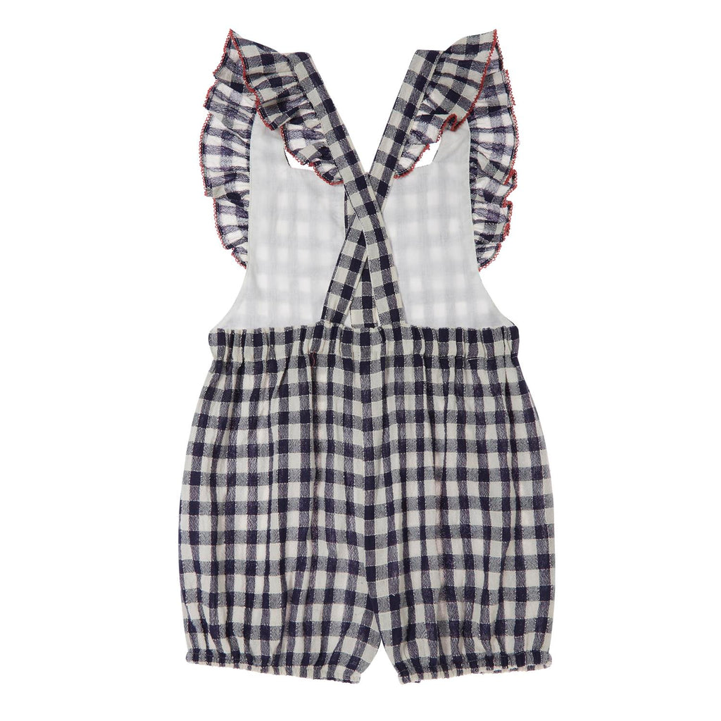 Tocoto Girl's Vichy Check Overall