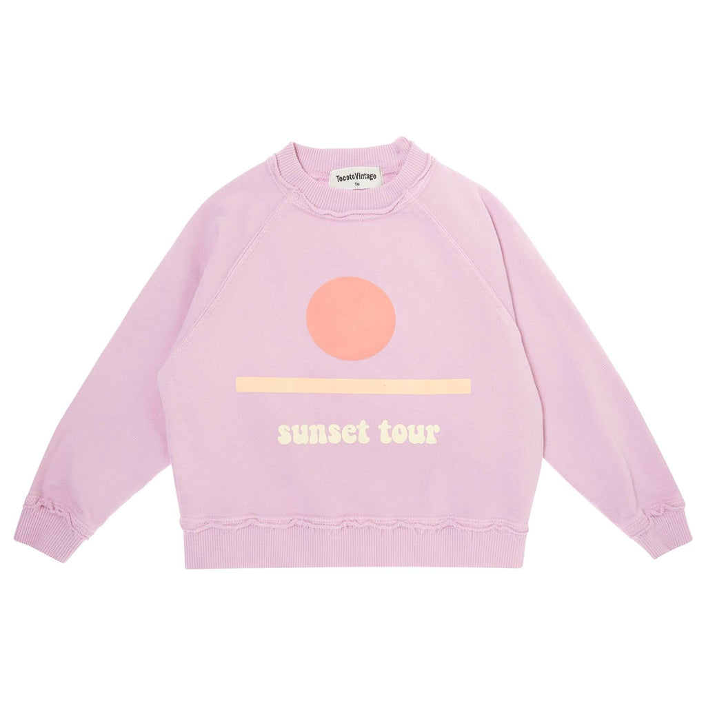 Tocoto Girls Sunset Tour Sweatshirt-Lilac