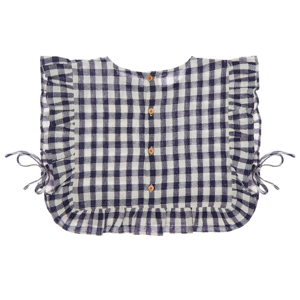 Tocoto Vichy Check Top Blouse with Side Openings