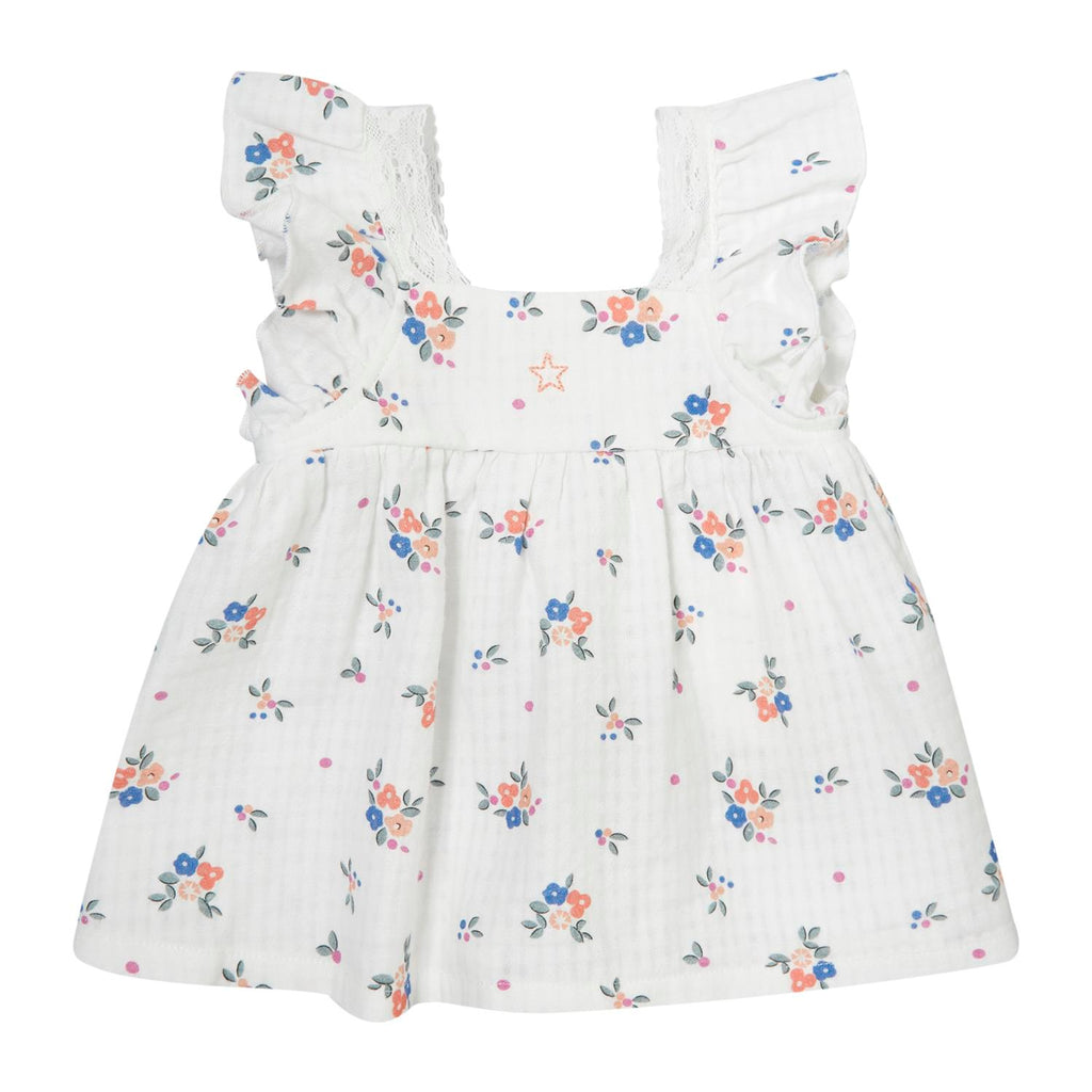 Tocoto Flowers Print Set -Off White