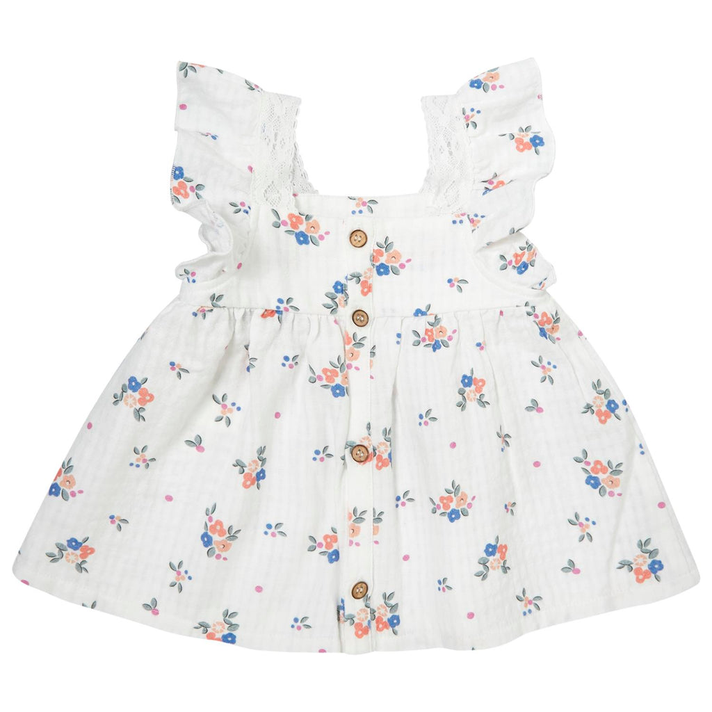 Tocoto Flowers Print Set -Off White