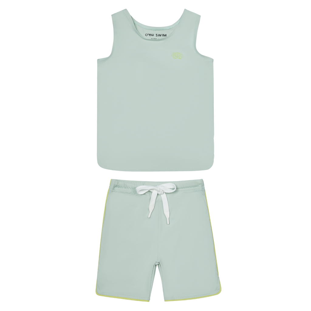 Crew Coastal Boy Swim Set- Green