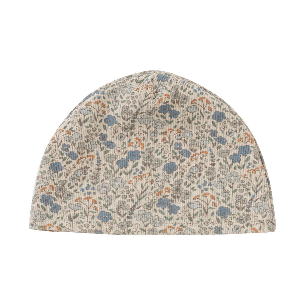 Kipp Floral Footie and Hat Set- Blue