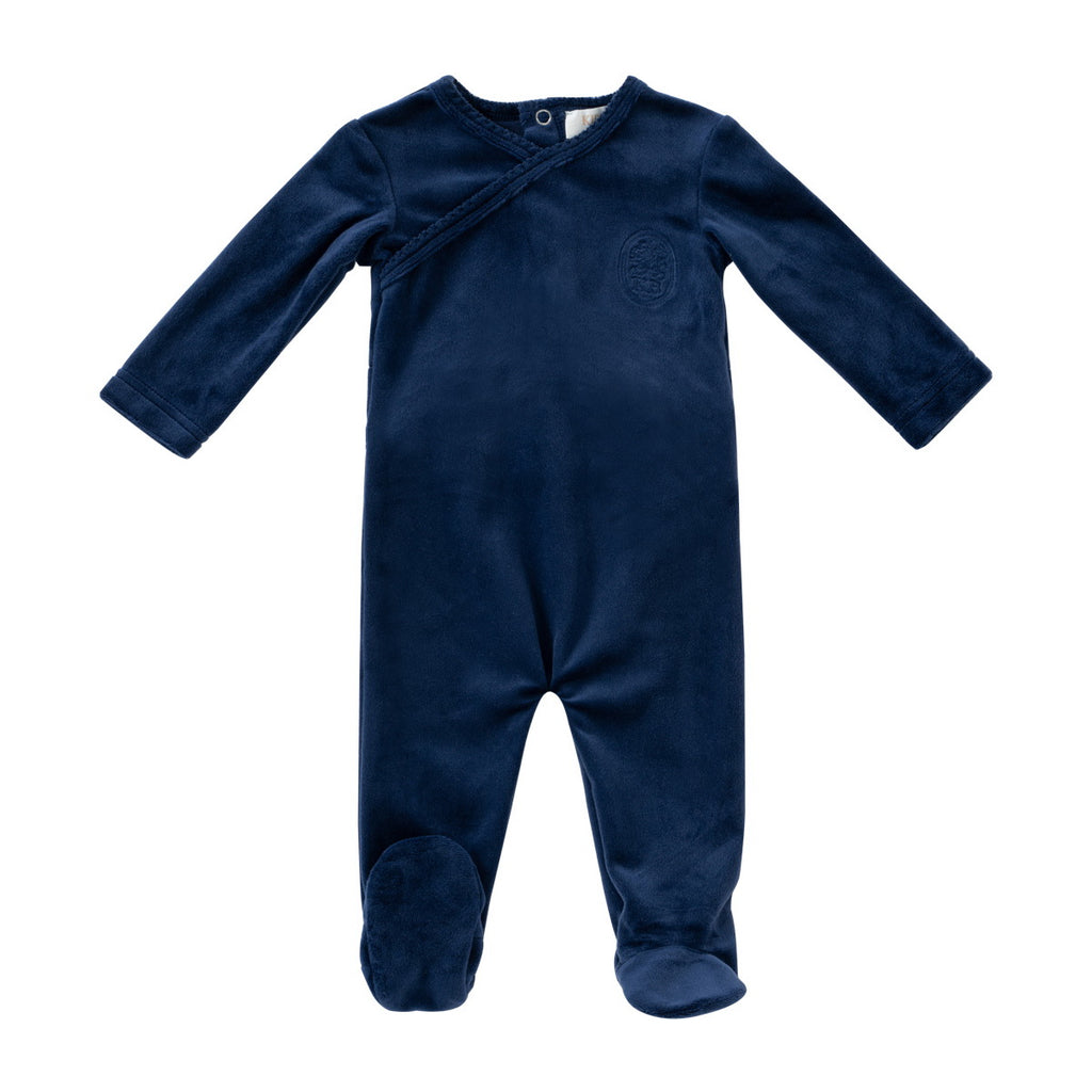 Kipp Embroidered Footie -Navy