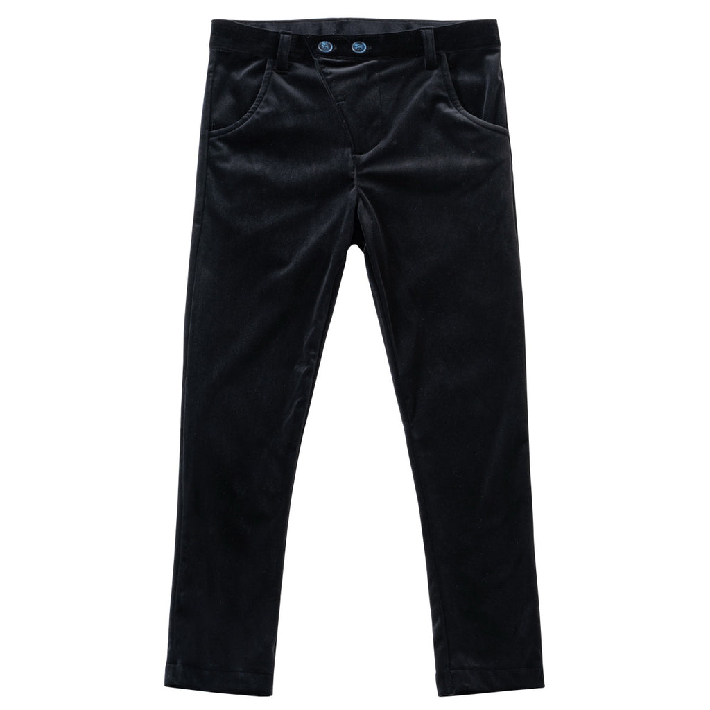 Kipp Velvet Slim Pants- Black