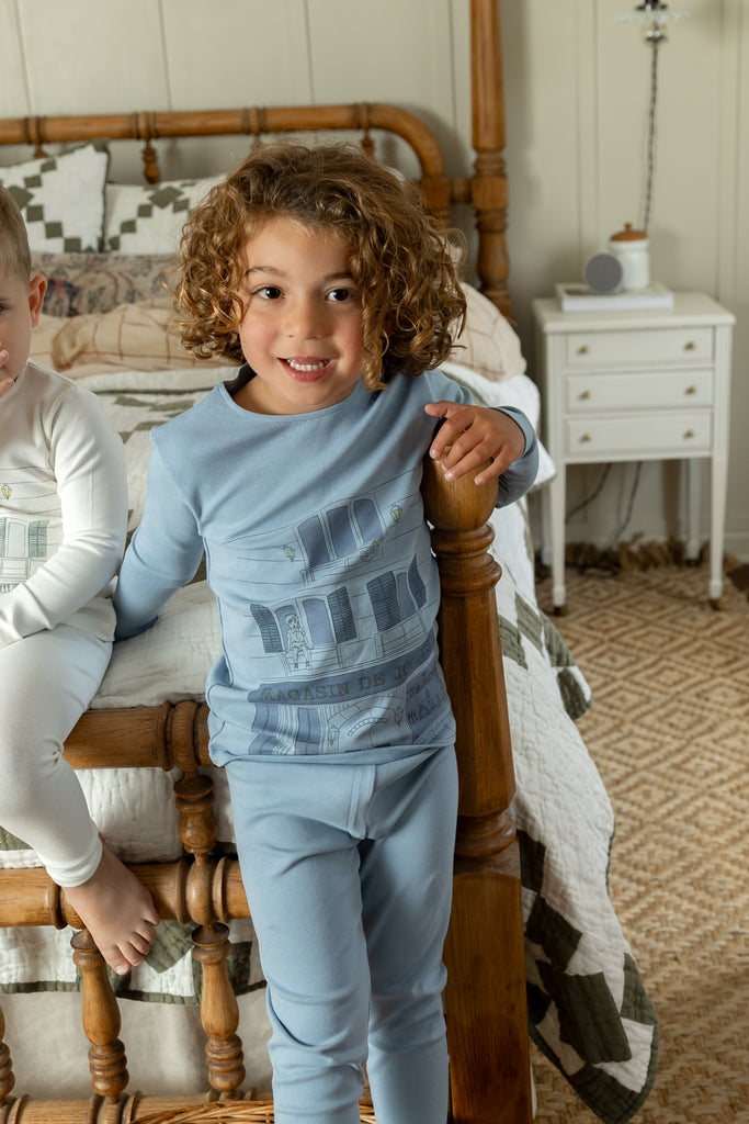 Bee & Dee Toy Shop Pajamas-Dusty Blue