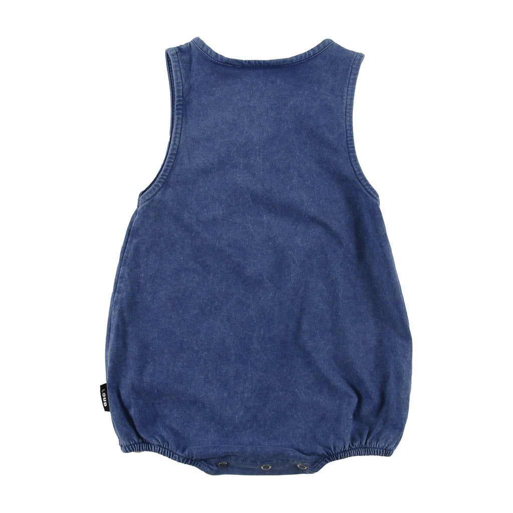 Loud Romper-Navy Marble Dye