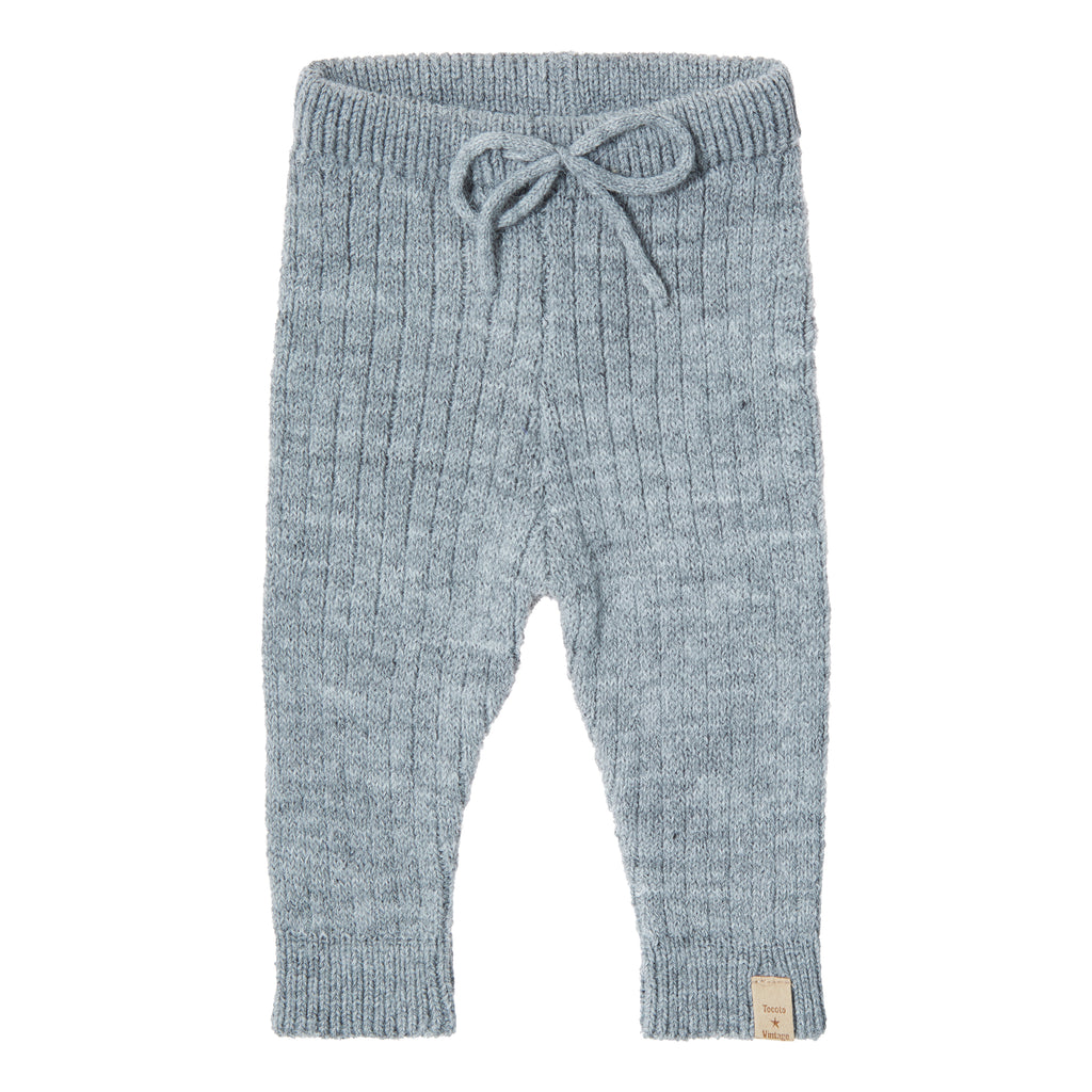 Tocoto Vintage Knitted Leggings-Grey