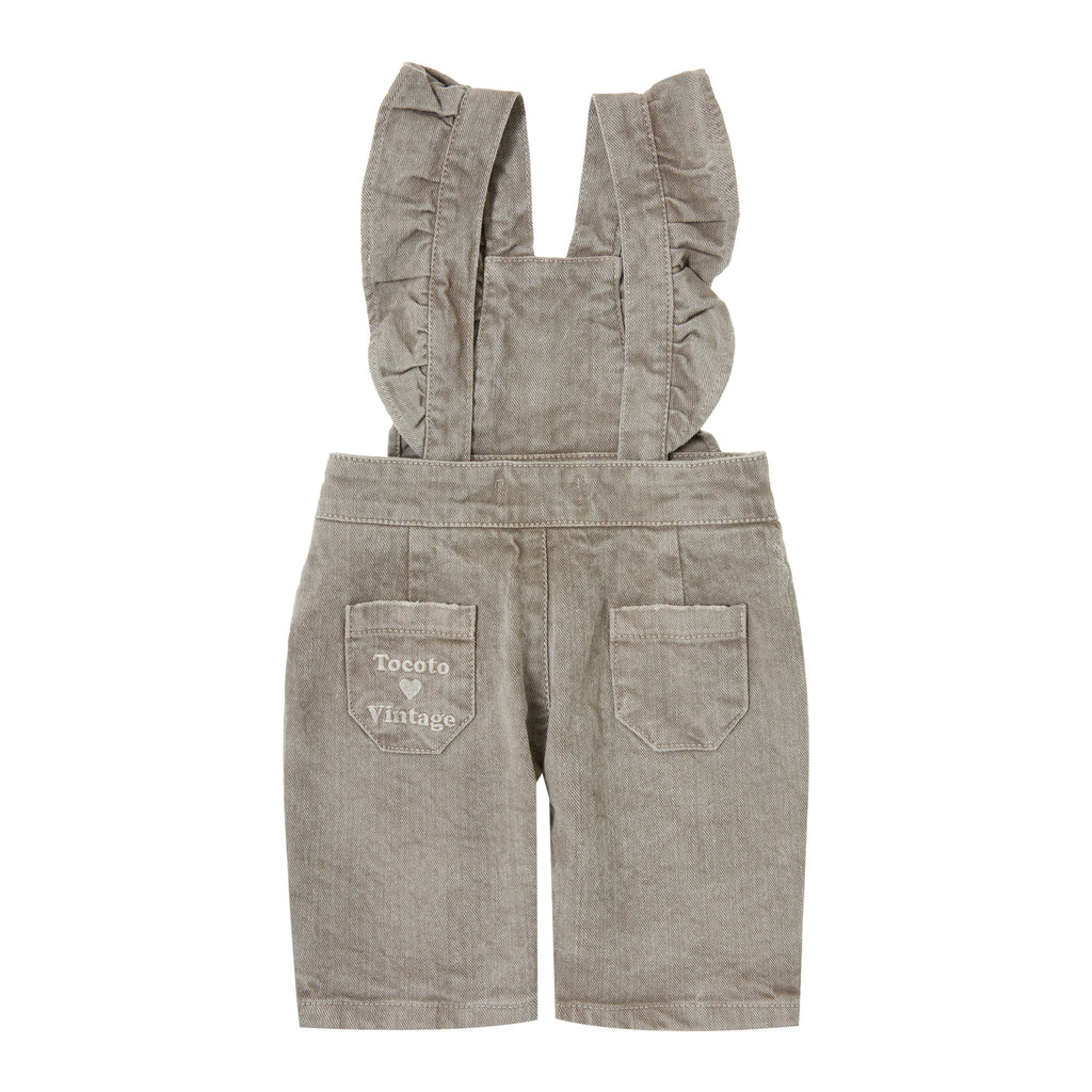 Tocoto Vintage Color Denim Overall-Brown