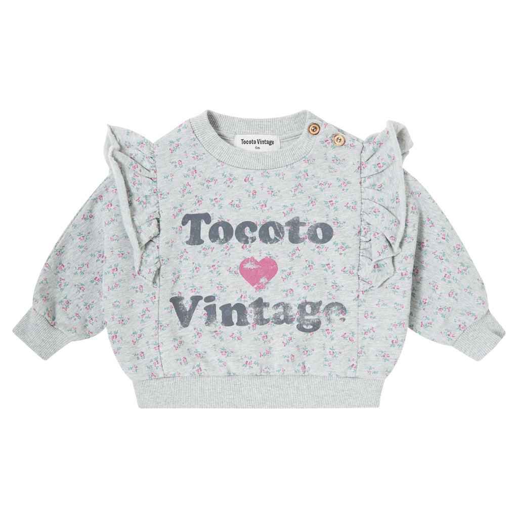 Tocoto Vintage Flower Print Sweatshirt