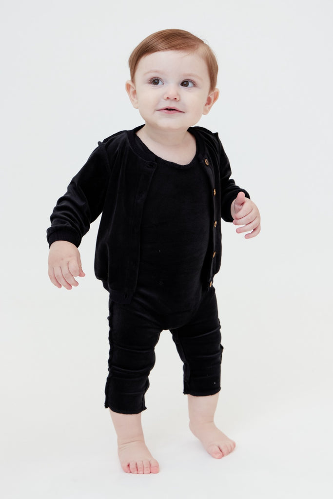 Crew Velour Baby Cardigan