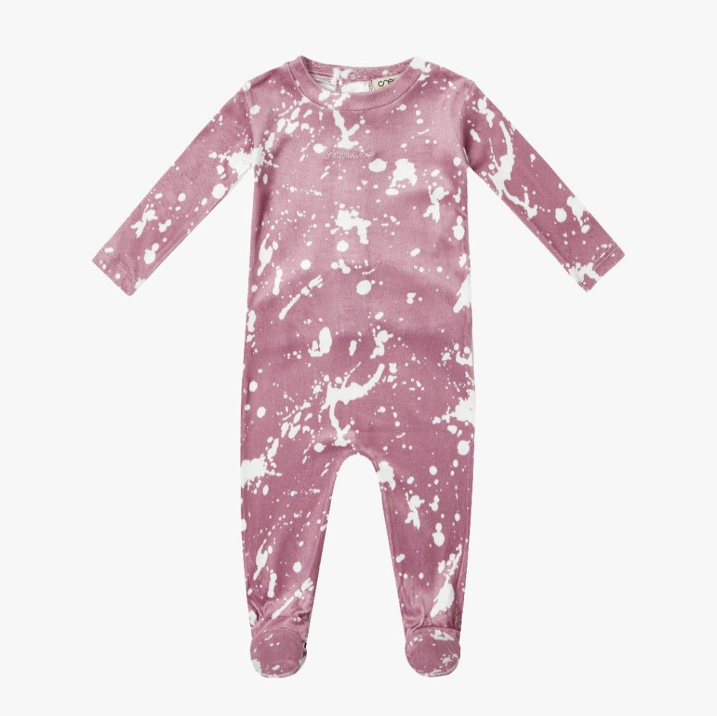 Crew Tie Dye Footie -Pink