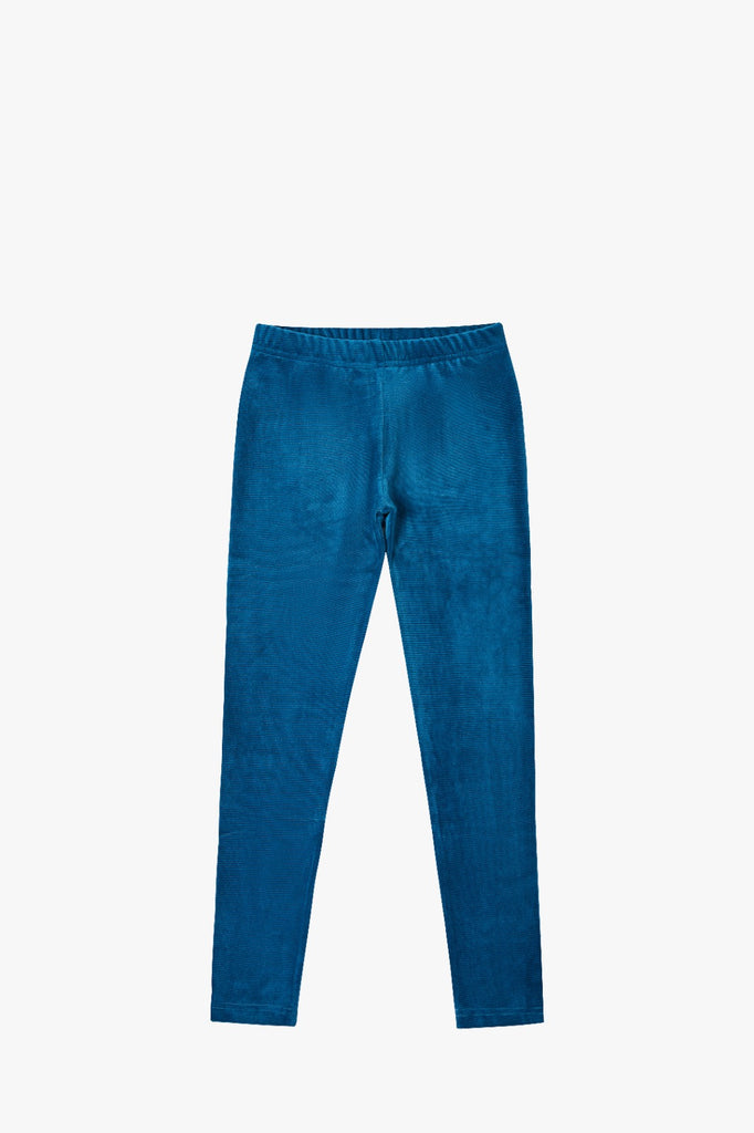 Crew Rib Velour Pajama -Blue