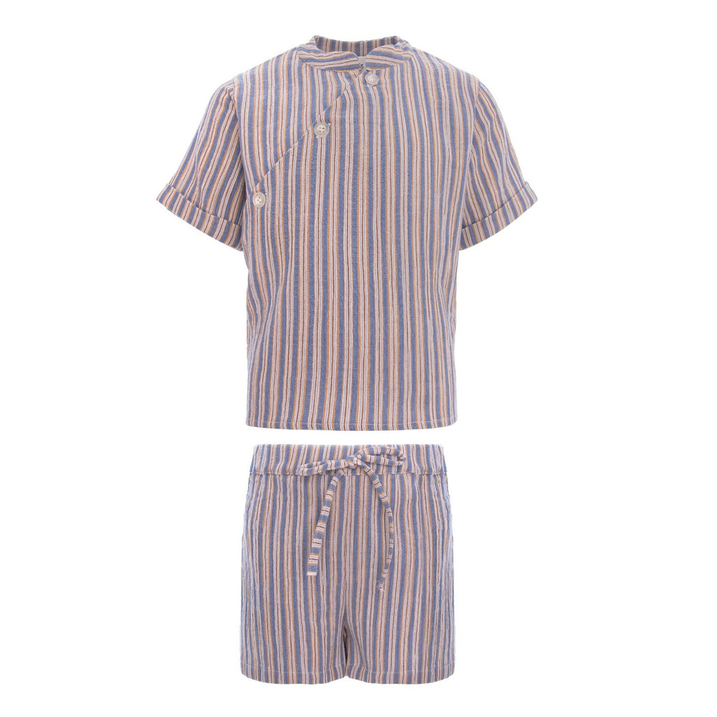 Pernille Beige/Yellow Striped Boys Set