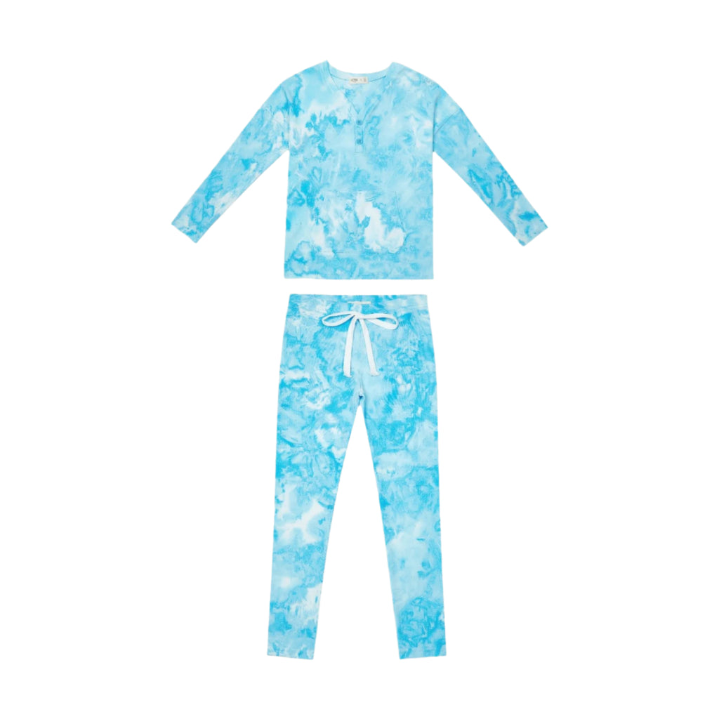 Crew Neon Wash Pajamas-Blue