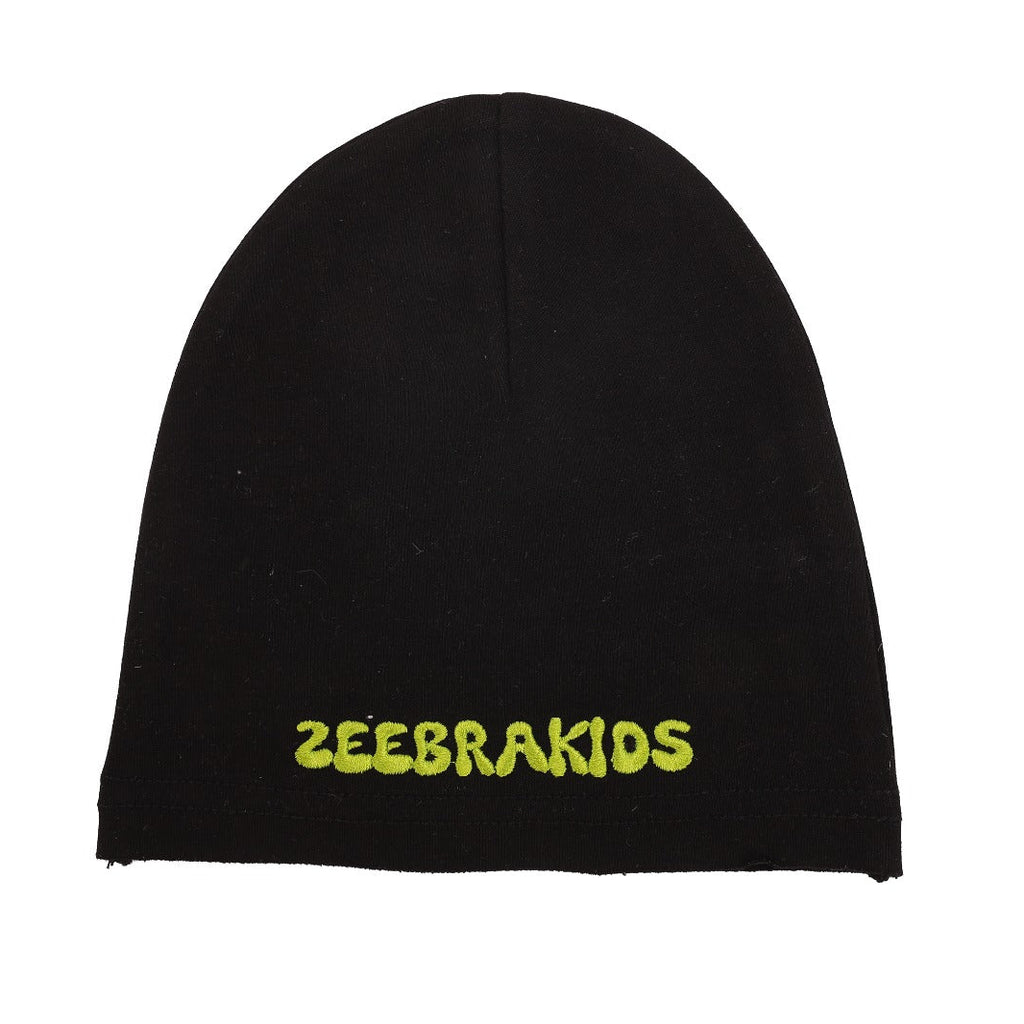 Zeebra Text Footie w Beanie- Lime