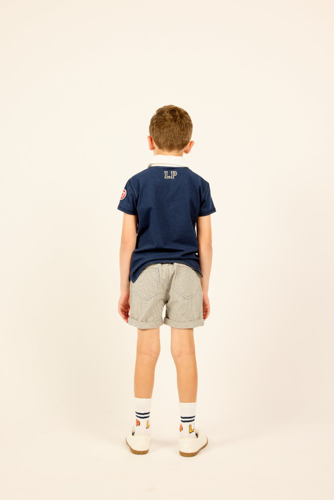 Little Parni Boys Est Polo- Blue