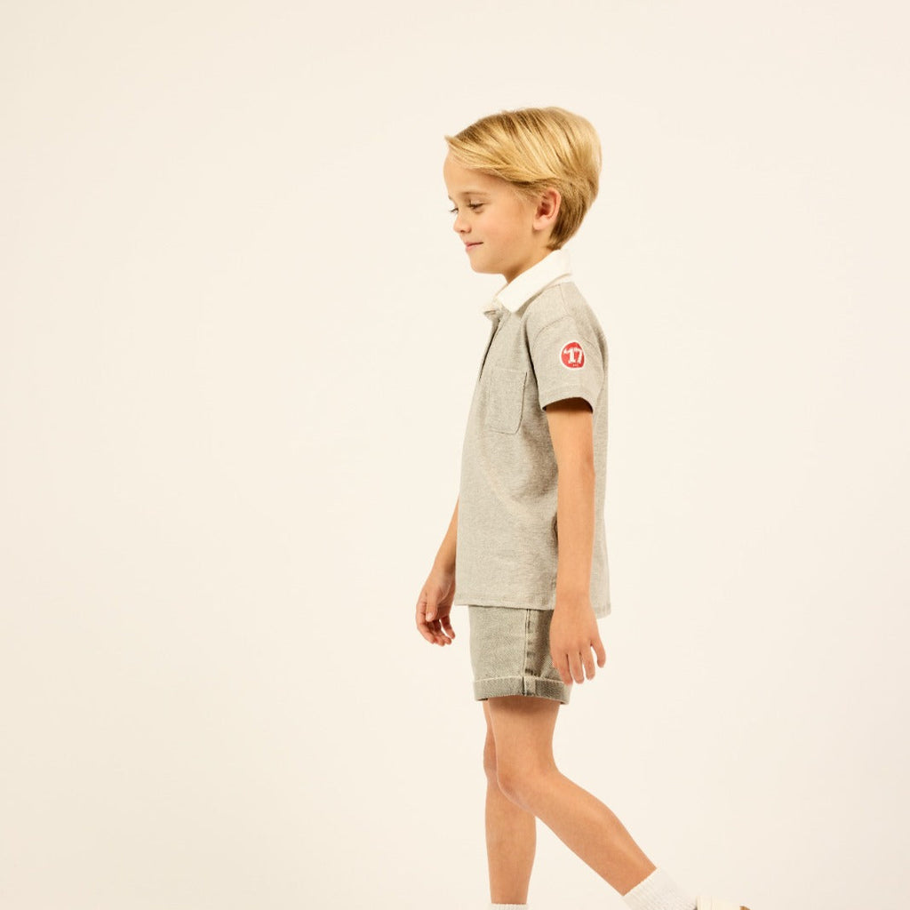 Little Parni Boys Est Polo- Grey