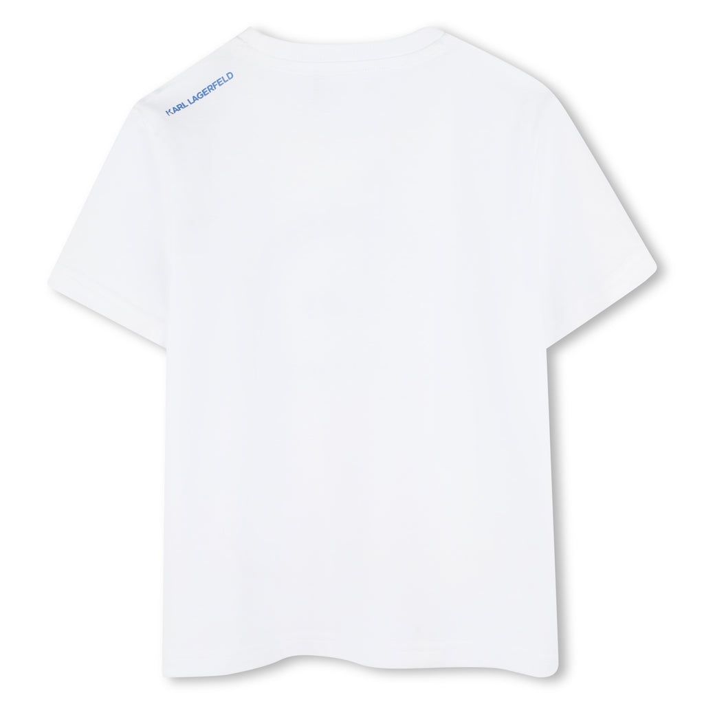 Karl Lagerfeld Boys Logo T-shirt-Blue/White