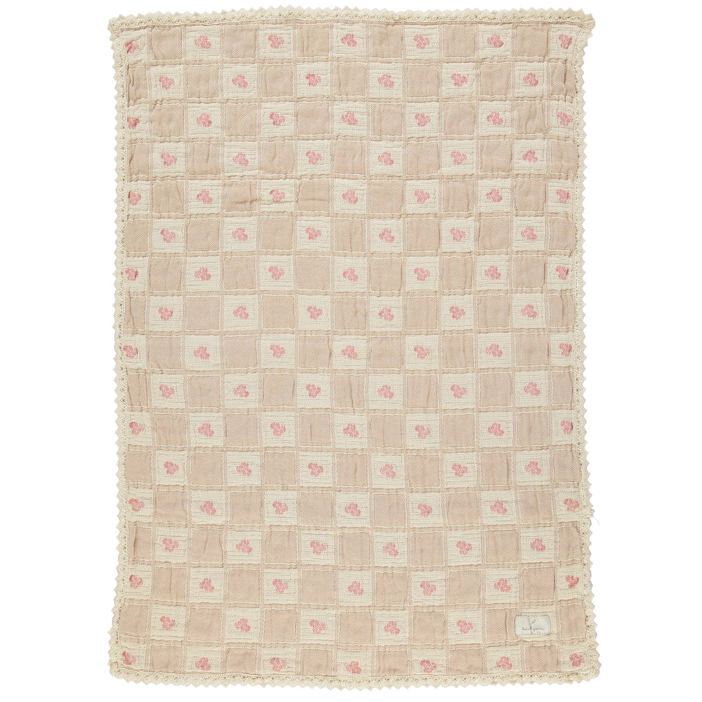 Bebe Organic Blanket Jellybeanzkids Bebe Organic Blooms Blanket- Sand Floral Patchwork OS