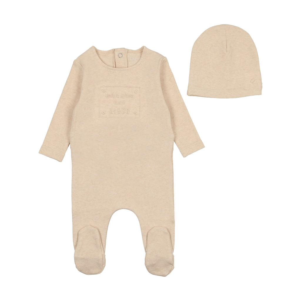 Bee&Dee Footie Jellybeanzkids Bee & Dee Embossed Plaque Footi/Beanie-Butterscotch