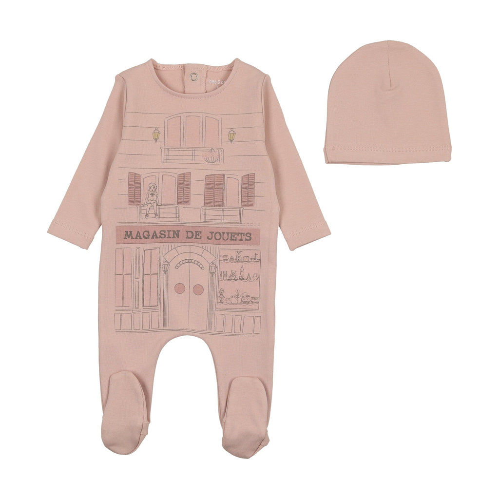 Bee&Dee Footie Jellybeanzkids Bee & Dee Toy Shop Footie/Beanie-Creme Pink