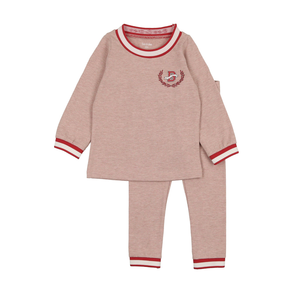 Bee&Dee Pajamas Jellybeanzkids Bee & Dee Modal Varsity Loungewear-Flush