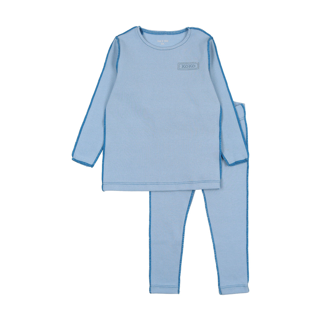 Bee & Dee Classic Ribbed Loungewear-Coastal Blue