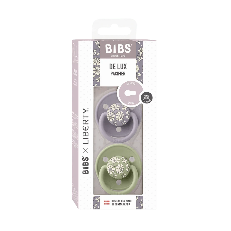 Bibs Accessories Jellybeanzkids BIBS x LIBERTY Capel Natural Rubber Latex Round Paci- Sage Mix OS