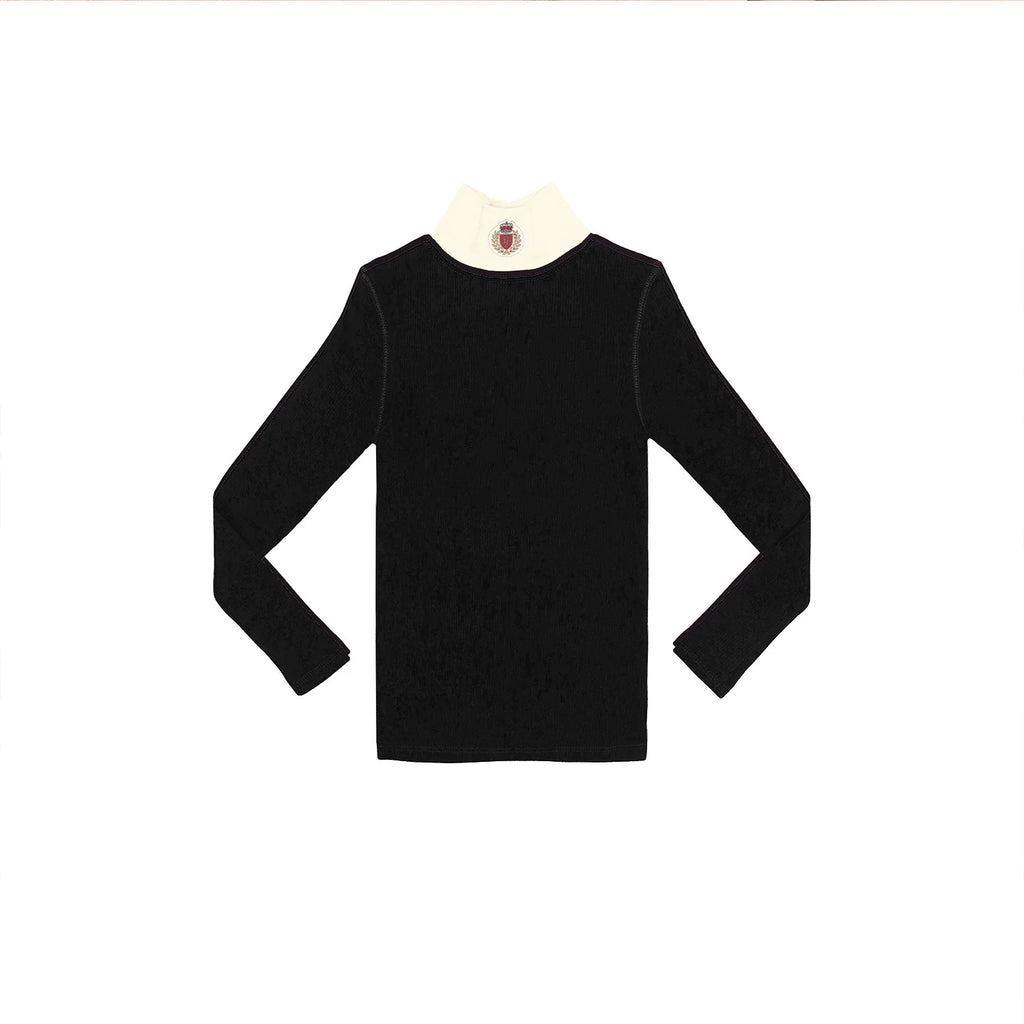 Little Parni Logo Turtleneck- Black