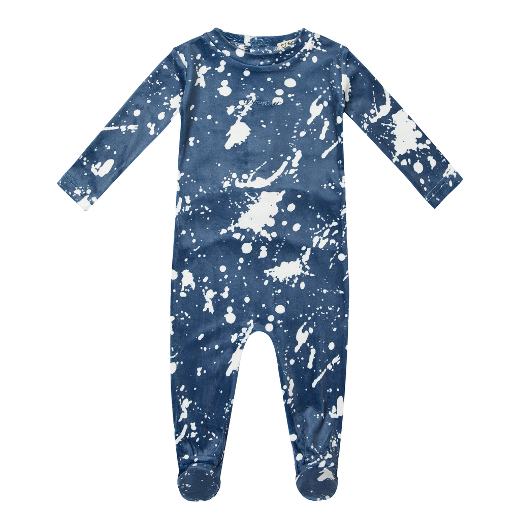 Crew Tie Dye Footie -Blue