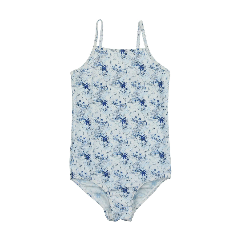 Bopop swimwear Jellybeanzkids Bopop Navy Printed Girls Swimsuit