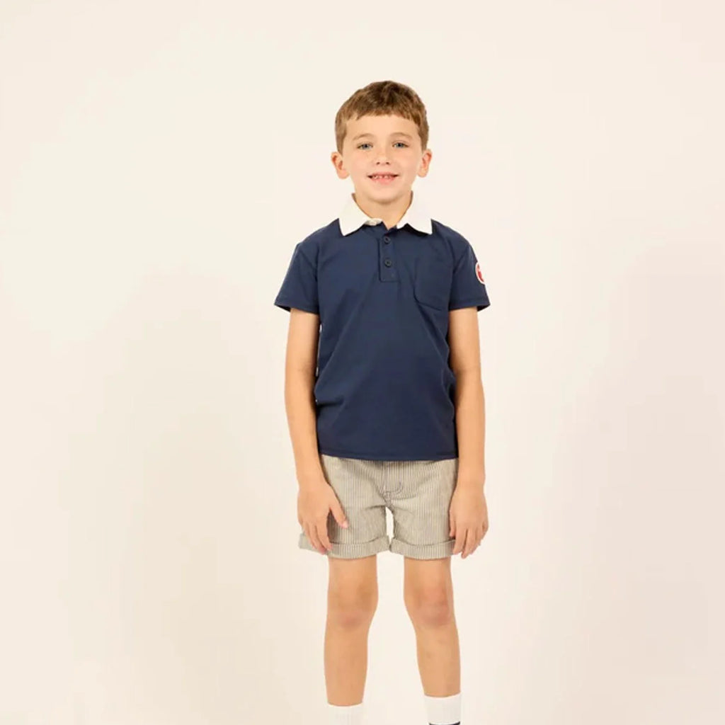 Little Parni Boys Est Polo- Blue