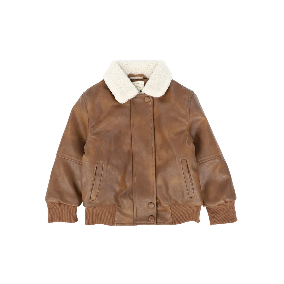 Please Mom Terracotta Leather Jacket