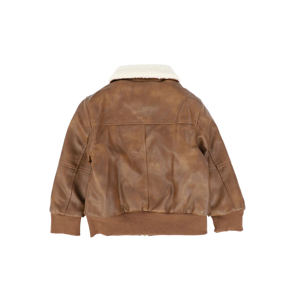 Please Mom Terracotta Leather Jacket