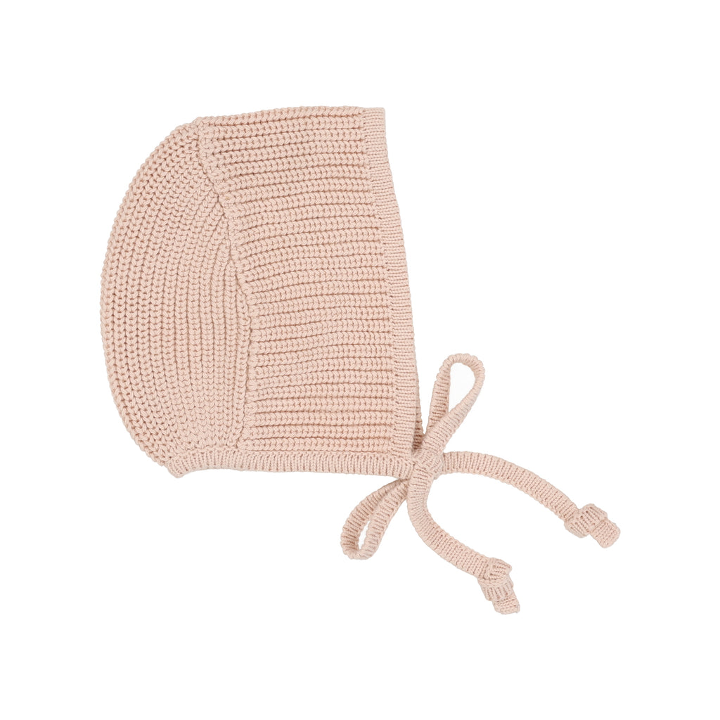 Lilette Chunky Knit Bonnet- Peachy Pink