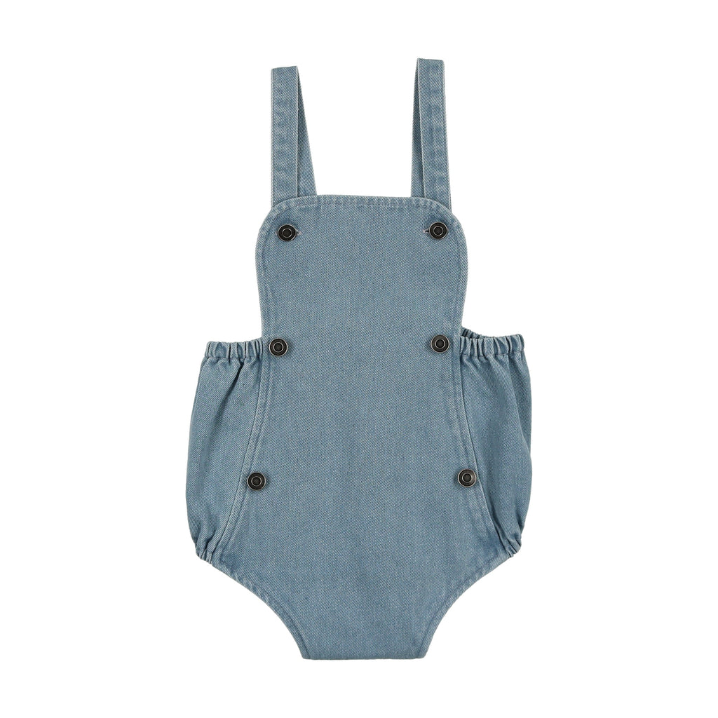 Coco Blanc Romper Jellybeanzkids Coco Blanc Denim Baby Romper