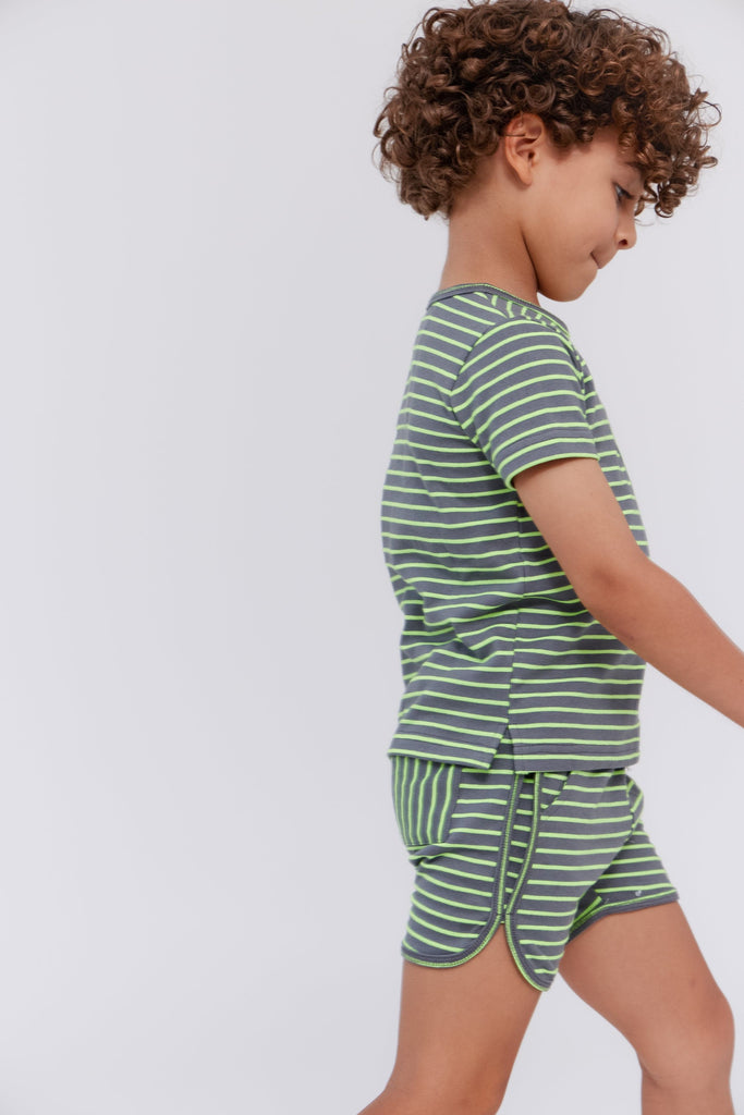 Crew Shorts Jellybeanzkids Crew Neon Stripe Shorts