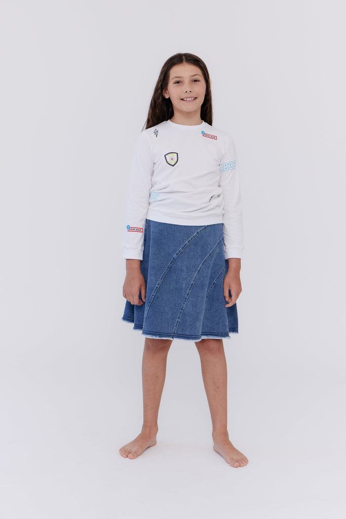 Crew Skirt Jellybeanzkids Crew Stitch Detail Skirt