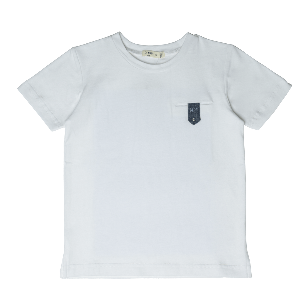 Crew T-shirt Jellybeanzkids Crew Denim Detail Tee