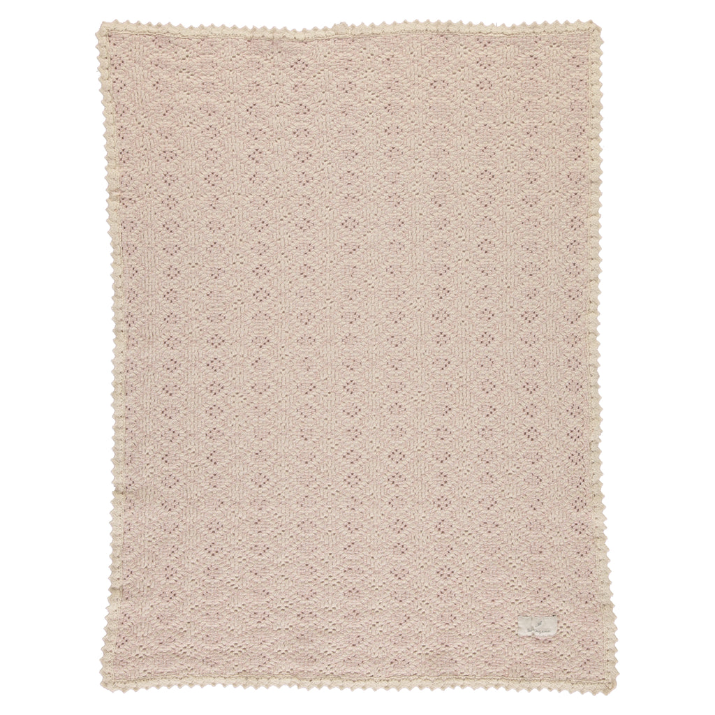 Bebe Organic Crochet Blanket -Rose