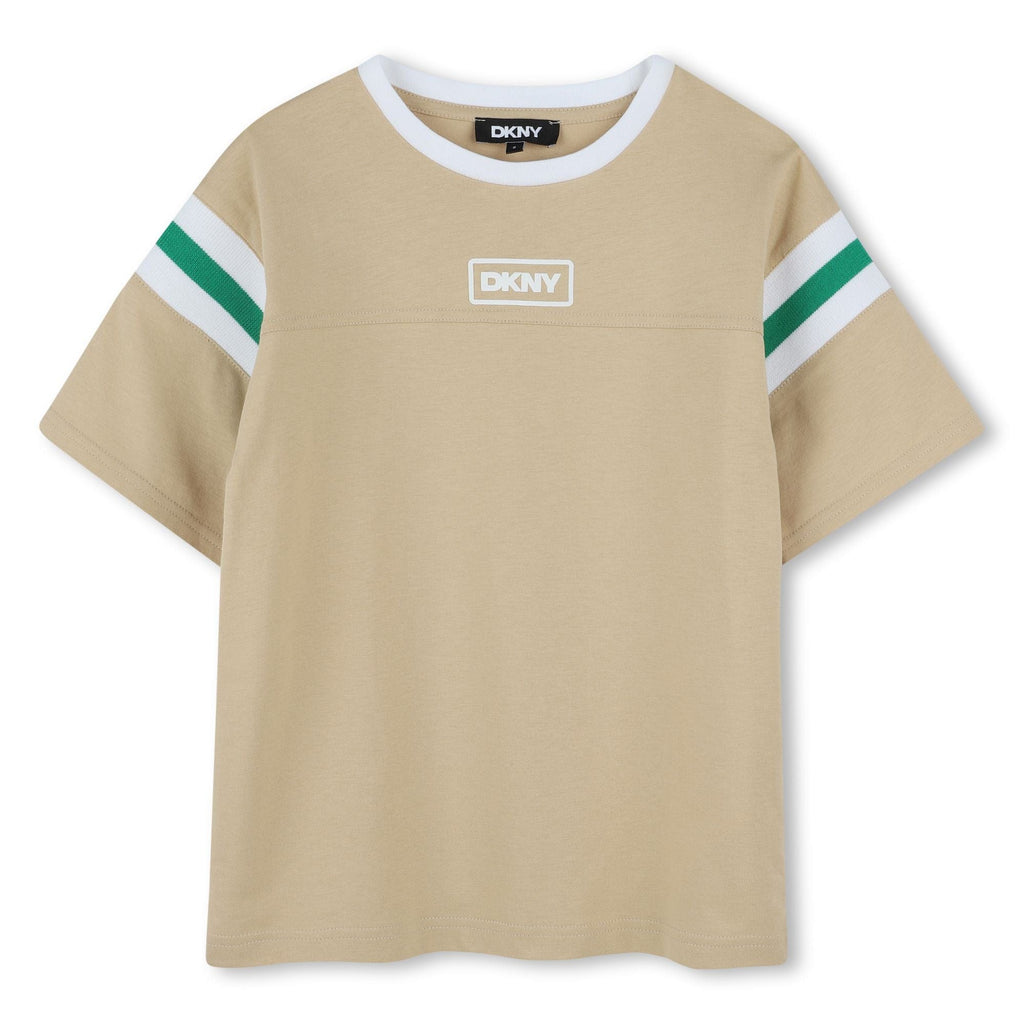 DKNY T-shirt Jellybeanzkids Dkny Boys Short Sleeve T-shirt-Sand