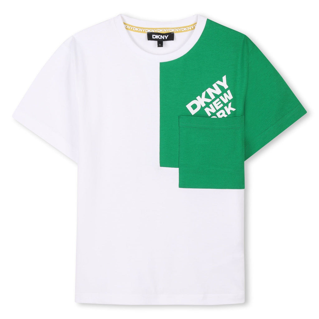 DKNY T-shirt Jellybeanzkids Dkny Colorblock Short Sleeve T-shirt-Green