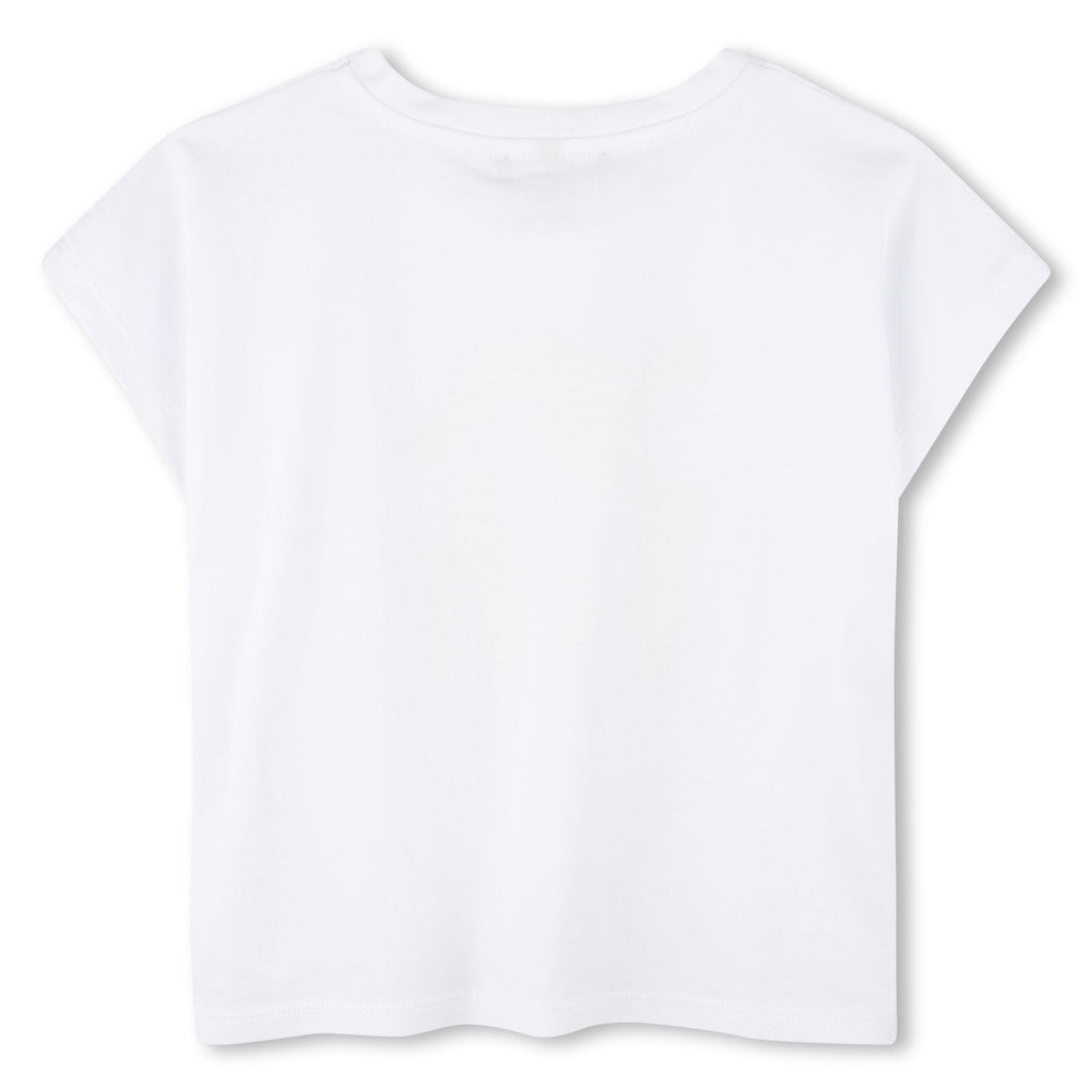 DKNY T-shirt Jellybeanzkids Dkny Girls Short Sleeve T-shirt-White