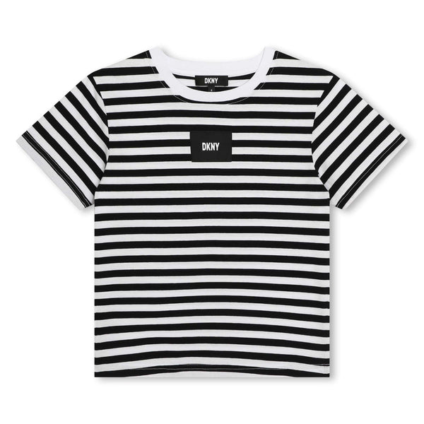 DKNY Boys Striped Tee Black/White - 5