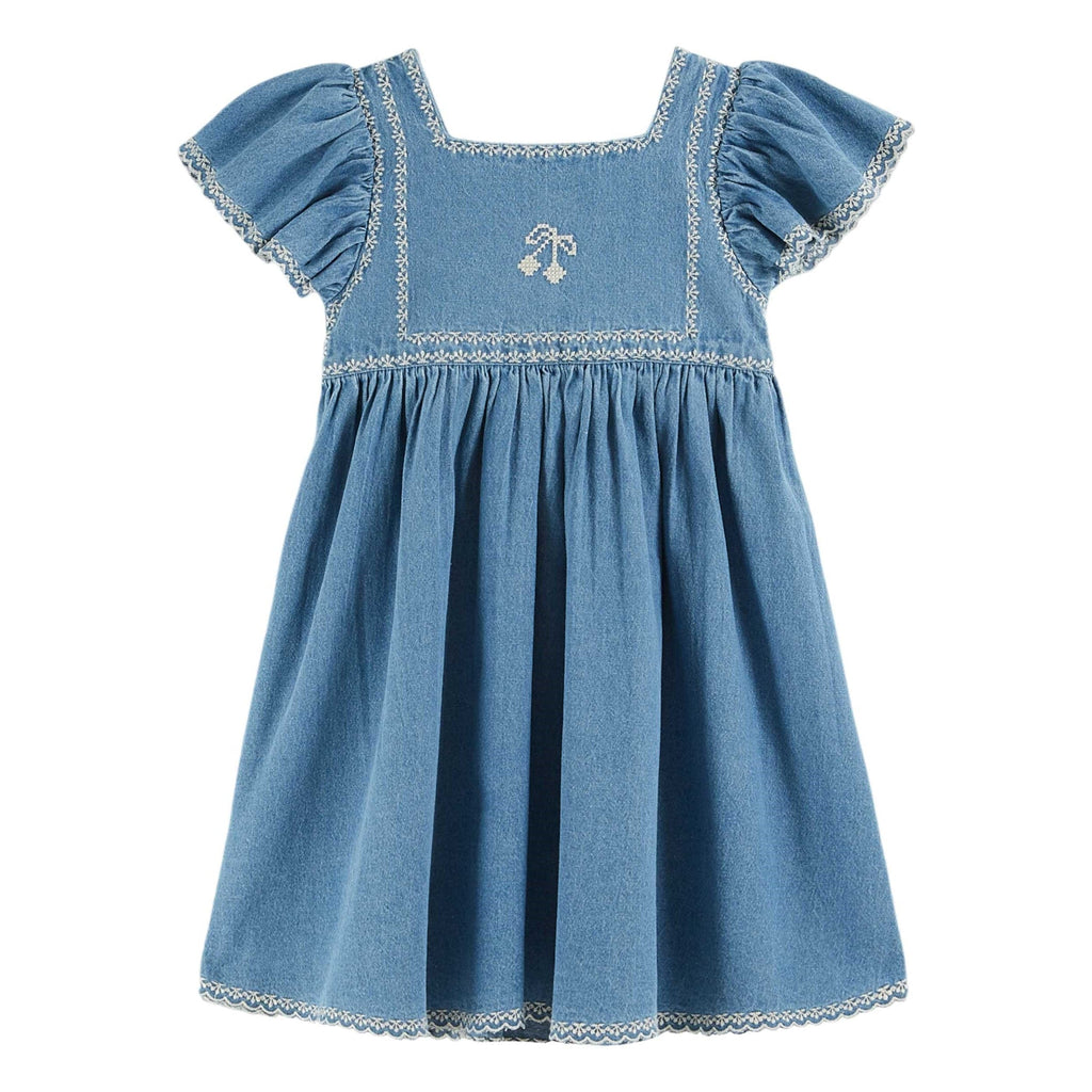 Emile et Ida Dress Jellybeanzkids Emile Et Ida Denim Brodee Dress