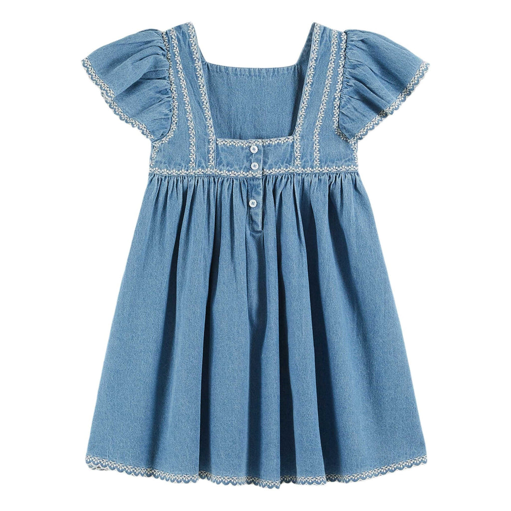 Emile et Ida Dress Jellybeanzkids Emile Et Ida Denim Brodee Dress