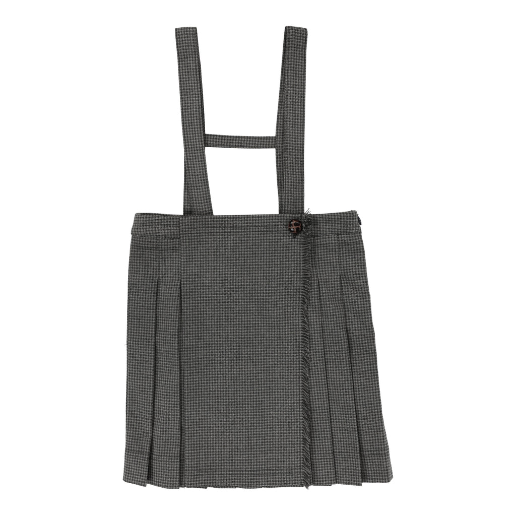 Lil Legs Kilt Skirt- Grey Houndstooth