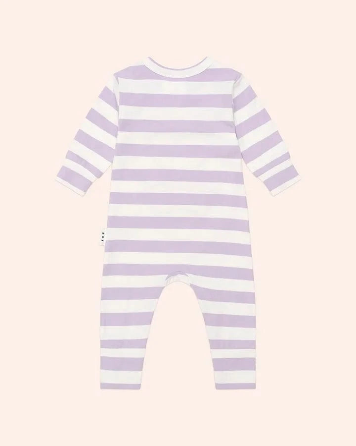 Huxbaby Romper Jellybeanzkids Huxbaby Collage Orchid Stripe Romper