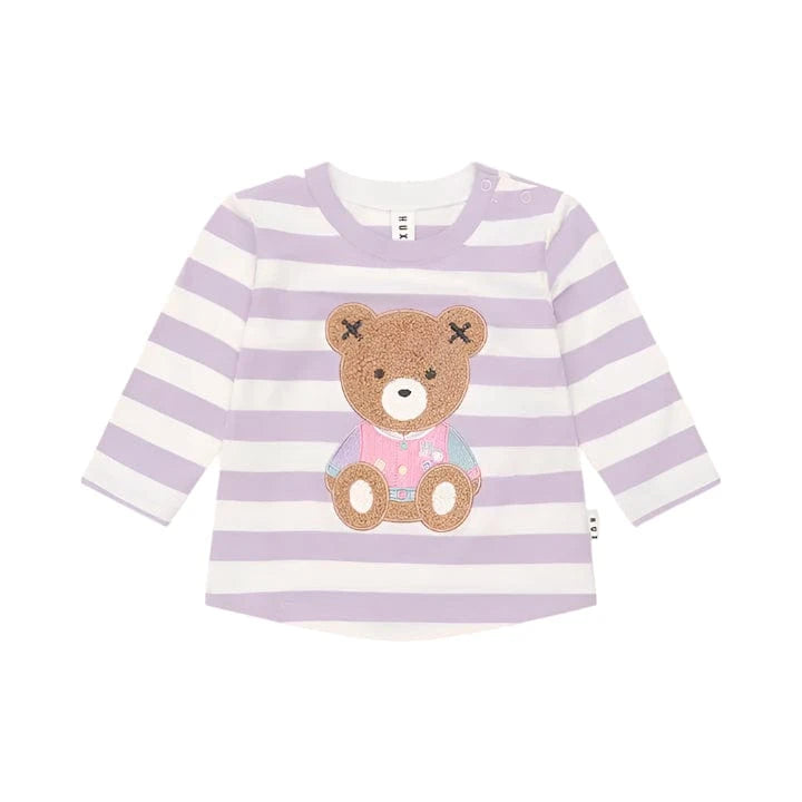 Huxbaby T-shirt Jellybeanzkids Huxbaby Collage Orchid Stripe Top